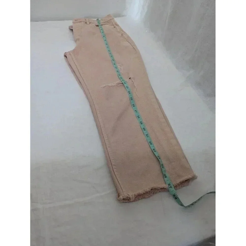 Vanilla Star Womens Jeans 90s Boyfriend Distressed Button Fly Size 11 Peachy